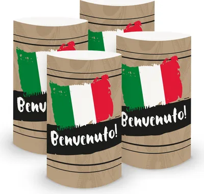 Produktbild von itenga 6x Windlicht Italienisch Buenvenuto 10 cm