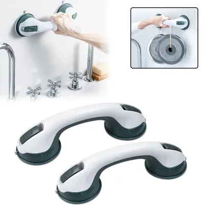 Produktbild von 2 Stück Haltegriff Dusche Haltegriff mit Saugnapf und Schnellentriegelung Badewannengriff für Badezimmer, Kinder und ältere Menschen