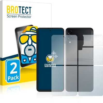 Produktbild von 2x BROTECT Schutzfolie für Samsung Galaxy Z Flip 3 5G (Display+Rückseite) Displayschutz Displayschutzfolie Folie Matt Entspiegelungsfolie