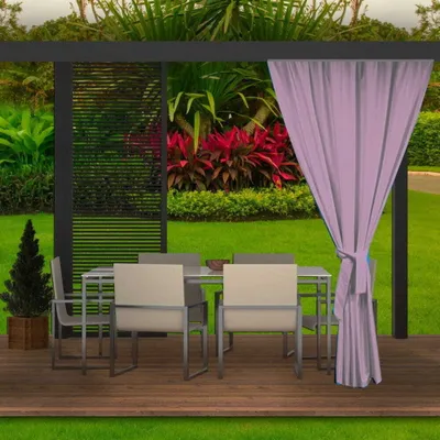 Zdjęcie produktu dla Zasłona ogrodowa 155x200cm fioletowa 1 szt | zasłona zewnętrzna wodoodporna | zasłona na taras balkon | zasłona na zewnątrz | zasłona do ogrodu