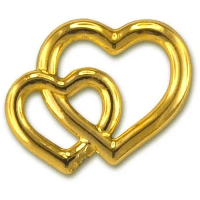 Produktbild von Deko-Herzen gold 17x15mm 15 Stueck