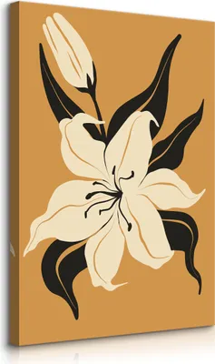 Produktbild von Muralo Leinwandbild Canvas für Schlafzimmer BLUME Blätter Pflanzen Natur Boho Br. 60cm x Hö. 90cm