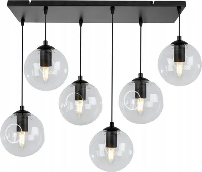 Produktbild von Deckenlampe Hängelampe Kronleuchter elegant Loft modern mit Glaskugeln