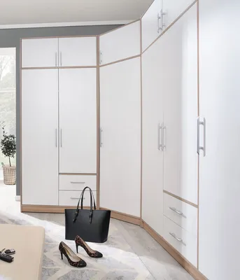 Produktbild von Schrankkombination Kleiderschranksystem Smart 3-teilig weiß Sonoma Eiche