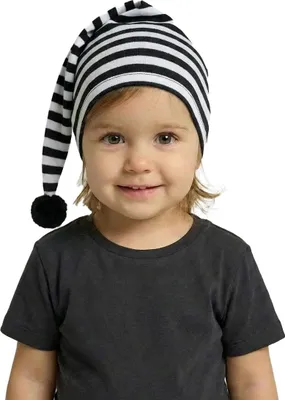 Produktbild von Zipfelmütze Kinder schwarz weiß