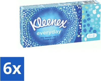 Immagine prodotto di Kleenex - Fazzoletti - Vita quotidiana - Confezione da 8 - Confezione risparmio - 6 pezzi