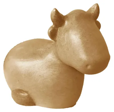 Holz-Ochse, 14 cm, handbemalt, Krippenfigur