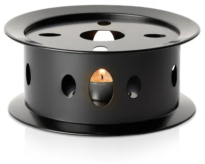Immagine prodotto di Vilde | Scaldino per teiera Ø 16 cm - Acciaio inox - Nero - Per candela tealight fino a Ø 4 cm