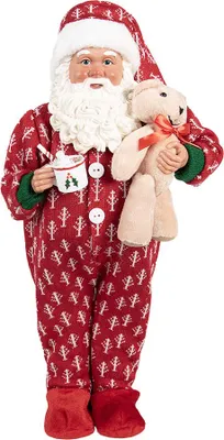 Immagine prodotto di Clayre & Eef decorazione natalizia figura Babbo Natale 22x19x45 cm rosso tessuto