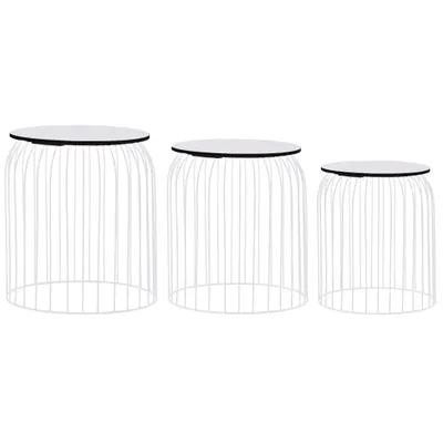 Produktbild von “2026 Moderne“Couchtische 3er-set  Weiß - Couchtische Designermöbel 5283028