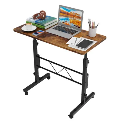 Produktbild von Laptoptisch Bürotisch mit Rollen Computertisch 80x40cm höhenverstellbar
