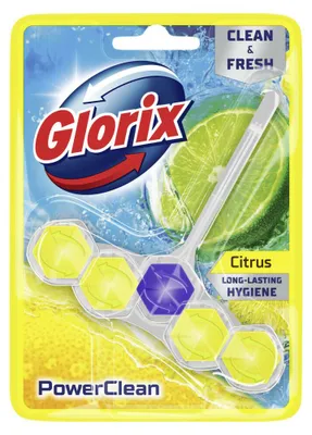Imagen del producto de Glorix, bloque para el inodoro Power Clean, aroma a limón (1 unidad)