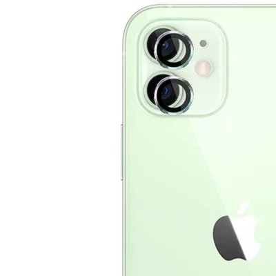 Imagen del producto de Protector de lente híbrido Hybridglas de 3mk para Apple iPhone 11/12 mini/12, lente de cámara, 0,04 mm, dureza 9H