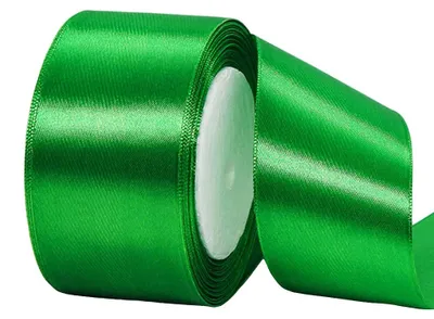 Produktbild von Satinschleife, 22 Meter, Grün, 50 mm breit, für Dekoration und Geschenkverpackung