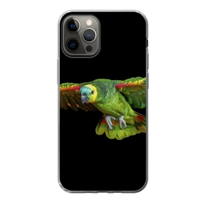 Produktbild von MuchoWow® Handyhülle Schutzhülle Hülle für iPhone 12 Pro Papagei - Vogel - Federn Silikon Softcase Handy Hülle - Abdeckung