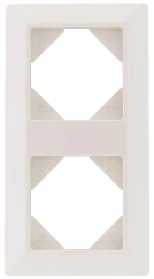 Produktbild von REV Quadro weiß Schalter Taster Steckdose Rahmen Dimmer Variation Rahmen 2-fach
