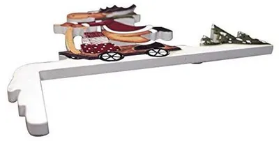 Productafbeelding van Kerstdecoratie Purzelende Eland Houten Deurkozijnen Versiering