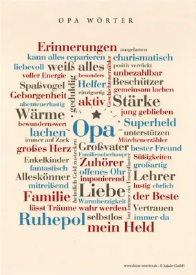 Produktbild von Postkarte Deine Wörter "Opa-Wörter"