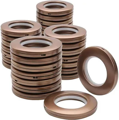 Produktbild von 32 Stoffringe für Vorhänge, Vorhangringe, Koffiefarbe, für Wohnzimmer, Badezimmer