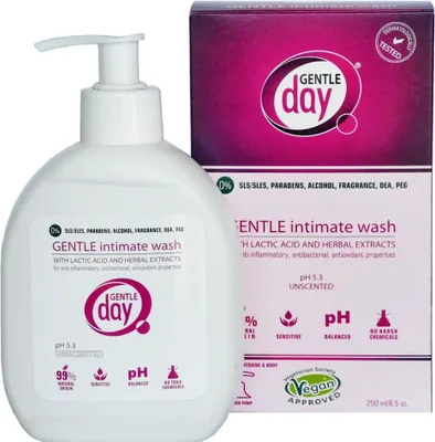 ŻEL DO HIGIENY INTYMNEJ Z KWASEM MLEKOWYM I EKSTRAKTAMI Z ZIÓŁ 250 ml - GENTLE DAY