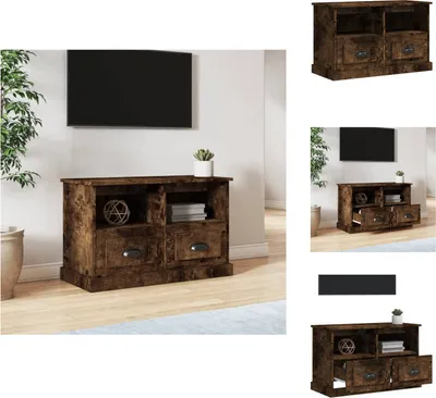 Produktbild von vidaXL TV-Schrank Räuchereiche 80x35x50 cm Holzwerkstoff -  TV-Möbel