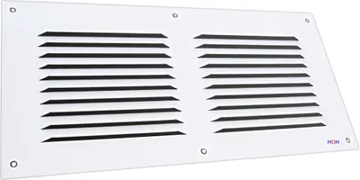 Produktbild von Lüftungsgitter LG 3015 LW Lamellengitter Alu Weiß PVD 300 x 150 Zuluft Abluftgitter