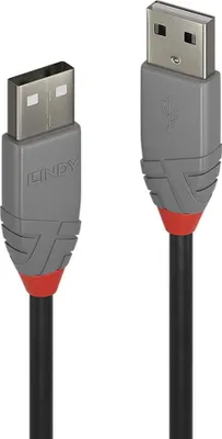 Image de Lindy 0.5m USB 2.0 Type A to A Cable, Anthra Line