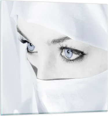 Produktbild von Bilder auf glas - Schönheit Gesicht Mädchen Mode - 40x40cm - Glasbilder - Wandbilder - Kunstdruck - zum Aufhängen bereit - Wanddekoration aus Glas - Glas Bilder - Wandbild auf Glas - GAC40x40-2159