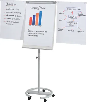 Produktbild von FRANKEN Flipchart "ECO Mobil" 680 x 1.050 mm hellgrau