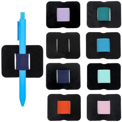 Produktbild von Selbstklebender Elastikhalter für Tablet, Notizbuch, Kalender, 8 Stück, Leder