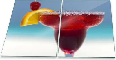 Produktbild von Herdabdeckplatte Glaskeramik 2-Teilig 2x40x52 Zitrone Rot Abdeckung Spritzschutz Glas