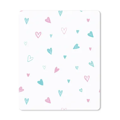 Produktbild von MuchoWow® Mauspad Mousepad Herzen - Muster - Pastell 30x40 cm - Mousepads - Maus Mat - Pad - Mausunterlage - Mausmatten