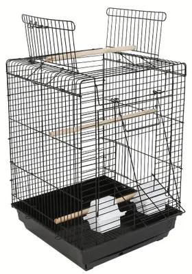 Obrázek produktu pro Klec pro ptáky - Klec pro papoušky - Klec pro andulky - Klec pro kanárky - Voliéra pro ptáky - Přenosná klec pro ptáky, rozměry 40x40x58 cm