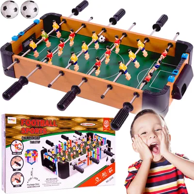 Produktbild von MalPlay Tischfußballspiel Tischkicker Tischfußballspiel Tischfussball Fußball Spiel Set für Kinder mit 2 Bällen für Kinder ab 3 Jahren