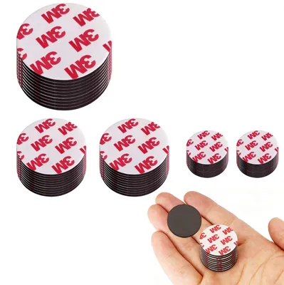 Productafbeelding van 50 stuks ronde magneten met zelfklevende achterkant, zelfklevend