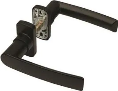 Produktbild von Doppelter Türdrücker Hera FAPIM Quadrat von 8 - Profil 40 bis 55 mm - Schwarz - 2041I_37