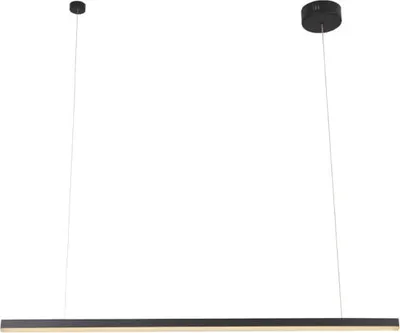 Immagine prodotto di Lampada a sospensione LED TRIO nera 12W, bianco caldo 733 lm, metallo, dimensioni: 150x100x3,6 cm, IP20, Maxlight