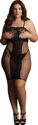 Produktbild von Le Desir - Knielanges Kleid aus Spitze und Netzstoff