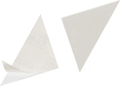 Produktbild von Dreiecktaschen 75x75mm selbstklebend transparent VE=20x100 Stück