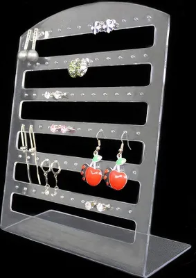 Produktbild von Schmuckständer Ohrsteckerdisplay Ohrringhalter für 72 Ohrringe transparent (G-TW72)