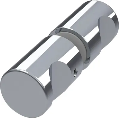 Produktbild von Duschtürknopf rund ø 25mm - Duschtür Griff beidseitig, Alu verchromt poliert