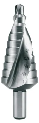 Produktbild von RUKO Stufenbohrer HSS in Zollabmessungen spiralgenutet mit Kreuzanschliff