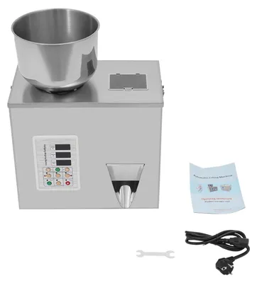 Produktbild von Automatische Pulver-/Partikel-Nachfüllmaschine, effiziente Dosierung, vielseitige Anwendung, Silber, S, 220V, EU-Stecker
