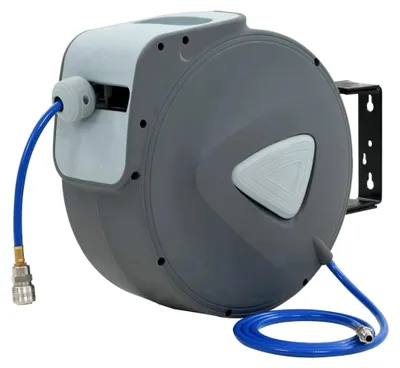 Produktbild von Automatischer Luftschlauchaufroller | Druckluftschlauch | Schlauchtrommel | Schlauchaufroller (1/4" 30m+2m | 8 bar Arbeitsdruck | 24 bar Berstdruck | 6,5 mm Innendurchmesser)