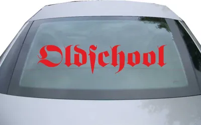 Produktbild von Indigos UG - Aufkleber Heckscheibe & Motorklappe DE7081 - rot - 600x134 mm - Oldschool - Auto Scheiben Fenster Heckklappe Tuning Racing JDM - Die cut