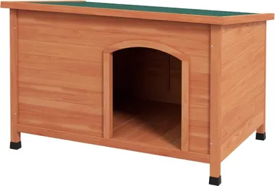 Zdjęcie produktu dla Fortuna Lai Budka dla psa Budka dla psa z drewna Budka dla psa XXL, 100 cm x 65,5 cm x 68 cm, pomarańczowa