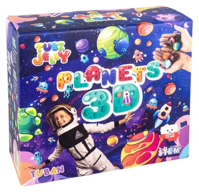 Image de Tuban Tubi Jelly 3D Planètes – Coffret créatif DIY (5 couleurs gelée 150 ml, activateur, cristaux eau, accessoires) – thème spatial, dès 8 ans, CE & EN-71