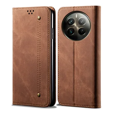 Produktbild von Hülle für Realme 12 Pro/Realme 12 Pro+ Leder Brieftasche Flip Bookstyle Schutzhülle mit Standfunktion Braun