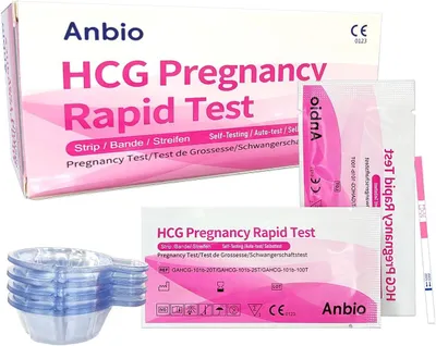 Obrázok produktu pre Tehotenský test 20 kusov, citlivý hCG test, 10 miu/ml, rýchle výsledky