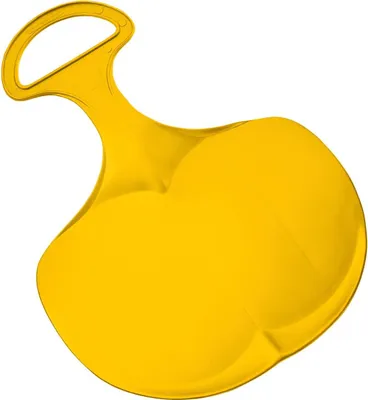 Image de Poporutscher avec poignée  Germany Plateau de glisse robuste en plastique - Plateau de neige pour petits et grands standard-jaune